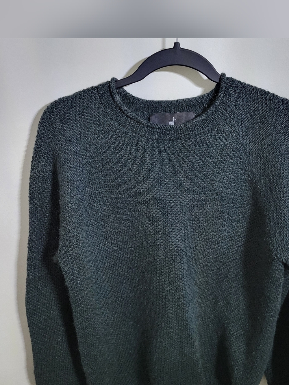 Peruvian Connection 100% Alpaca Dark Dark Green Crewneck Sweater, Size M